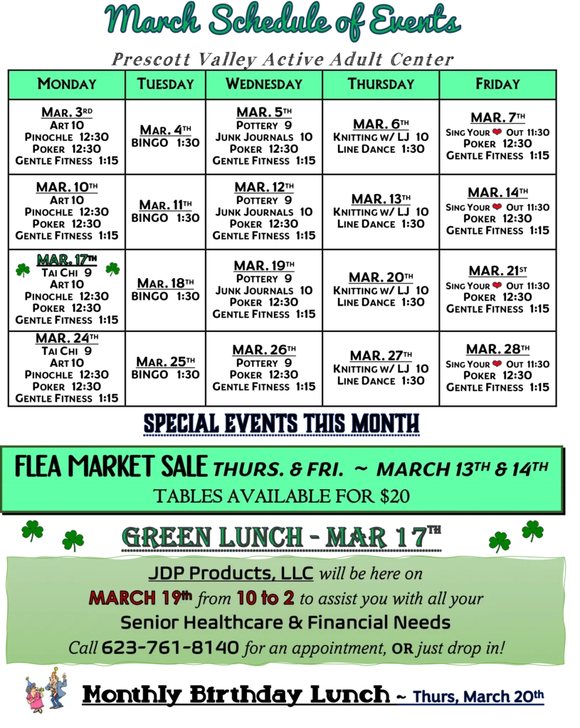 March 2025 Events calendar
