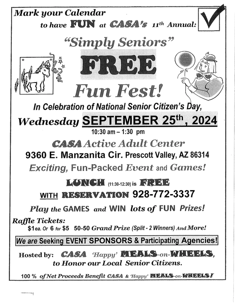 Simply Senior Free Fun Fest flyer